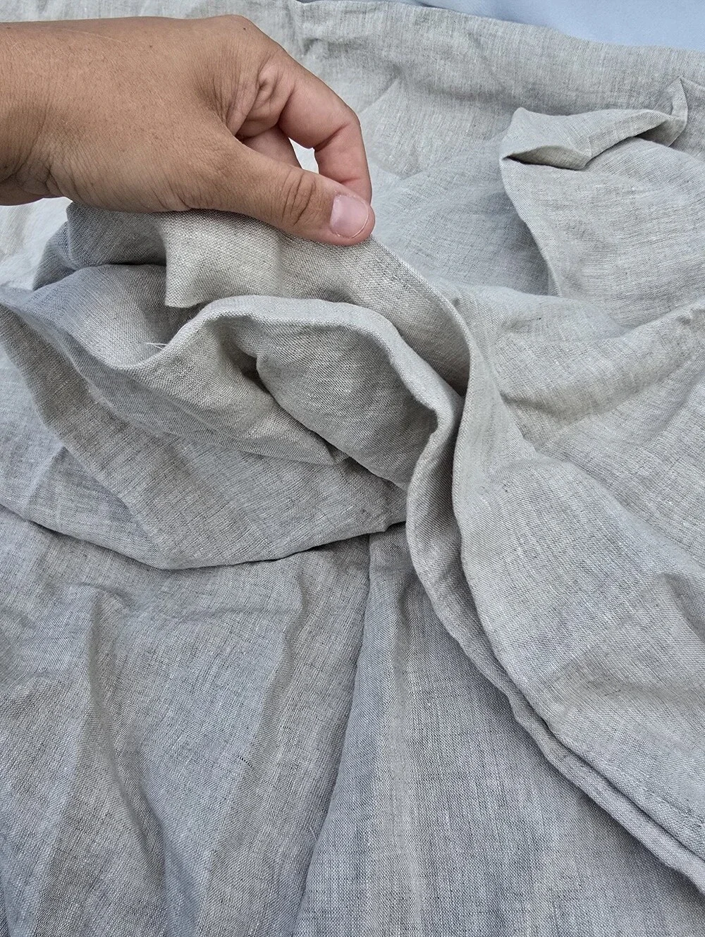 NWOT Quince European 100% Linen Duvet Cover Only Twin Natural Chambray
